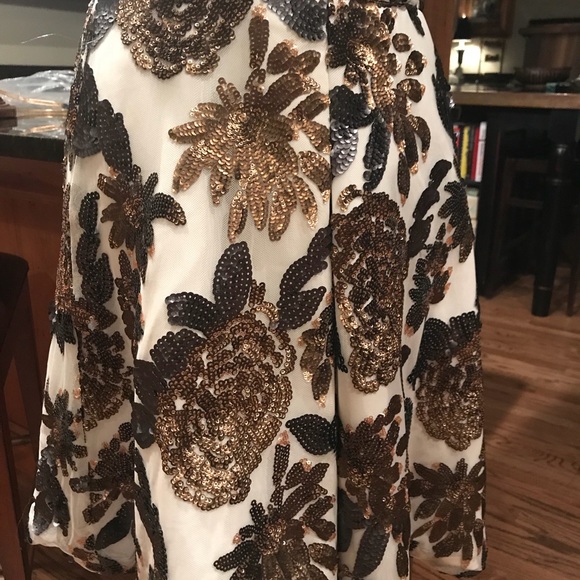 Chicwish  |  Sequined  Sheer Floral Skirt - Picture 5 of 6